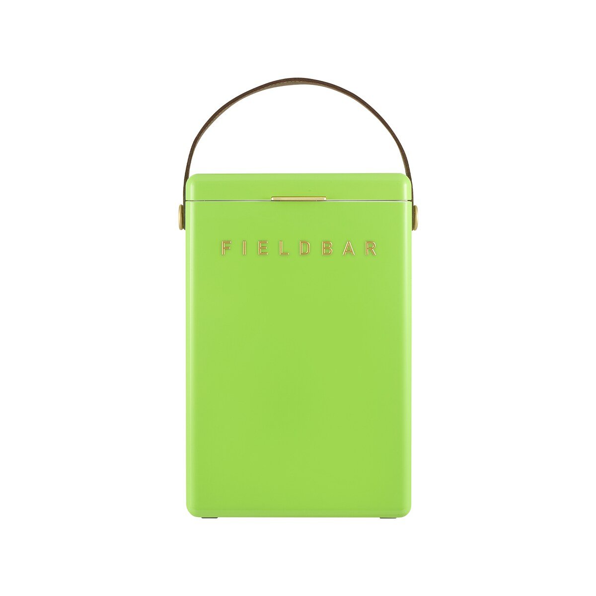 Fieldbar 10L Drinks Box cooler box in Limited Edition Match Point Green, front view on a white background