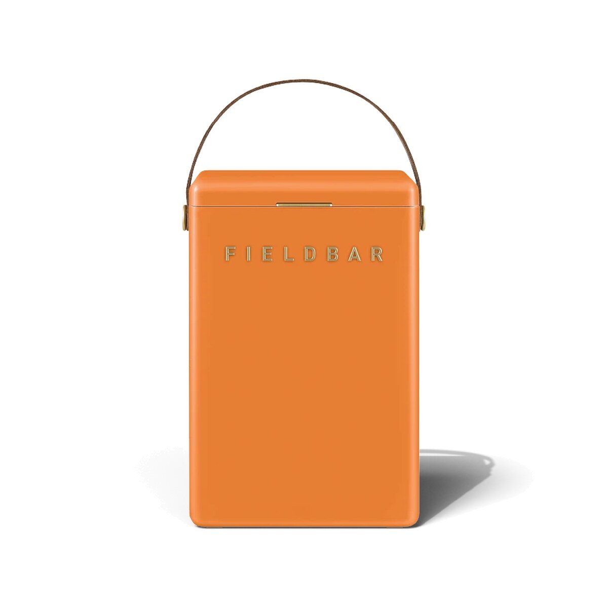 Fieldbar 10L Drinks Box cooler box in Orchard Orange, front view on a white background