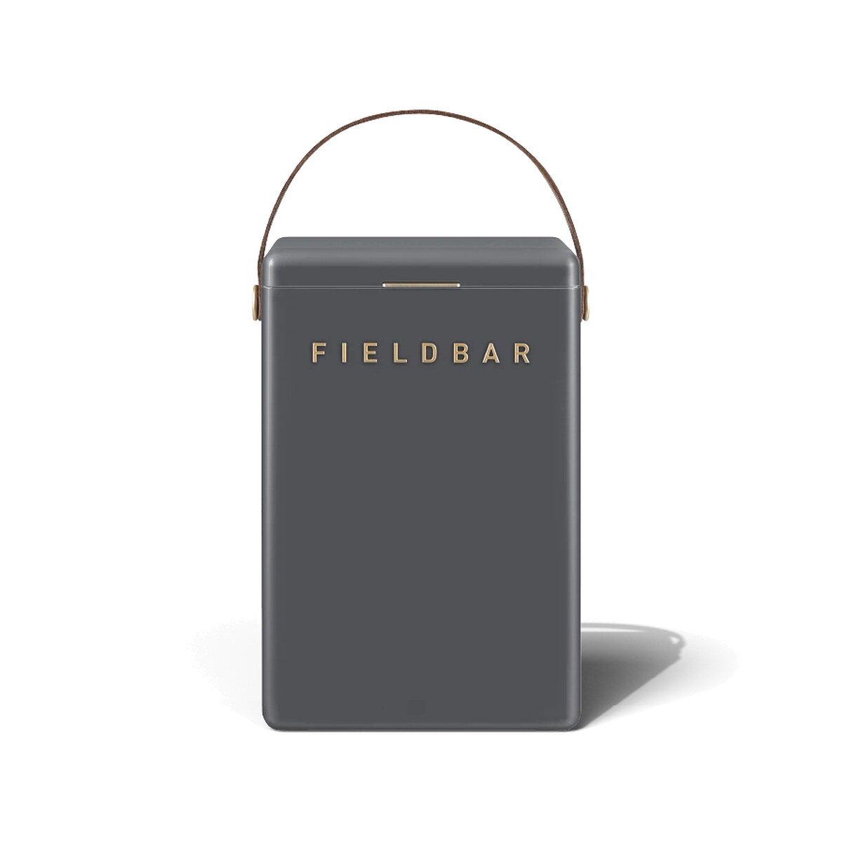 Fieldbar 10L Drinks Box cooler box in Oyster Grey, front view on a white background