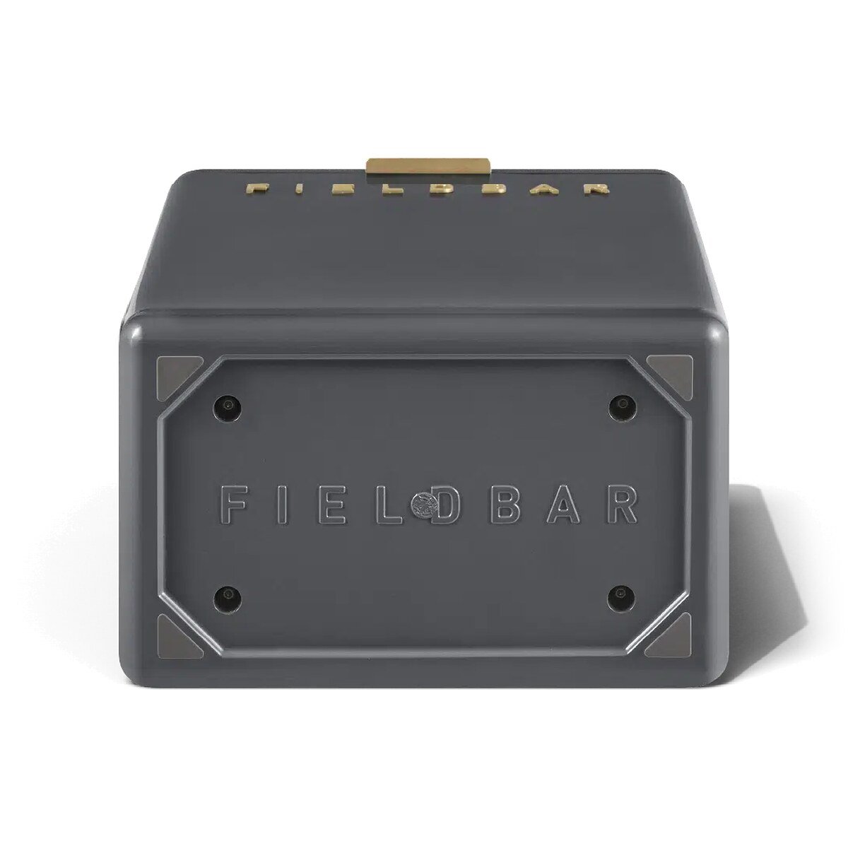 Fieldbar 10L Drinks Box cooler box in Oyster Grey, underside view on a white background