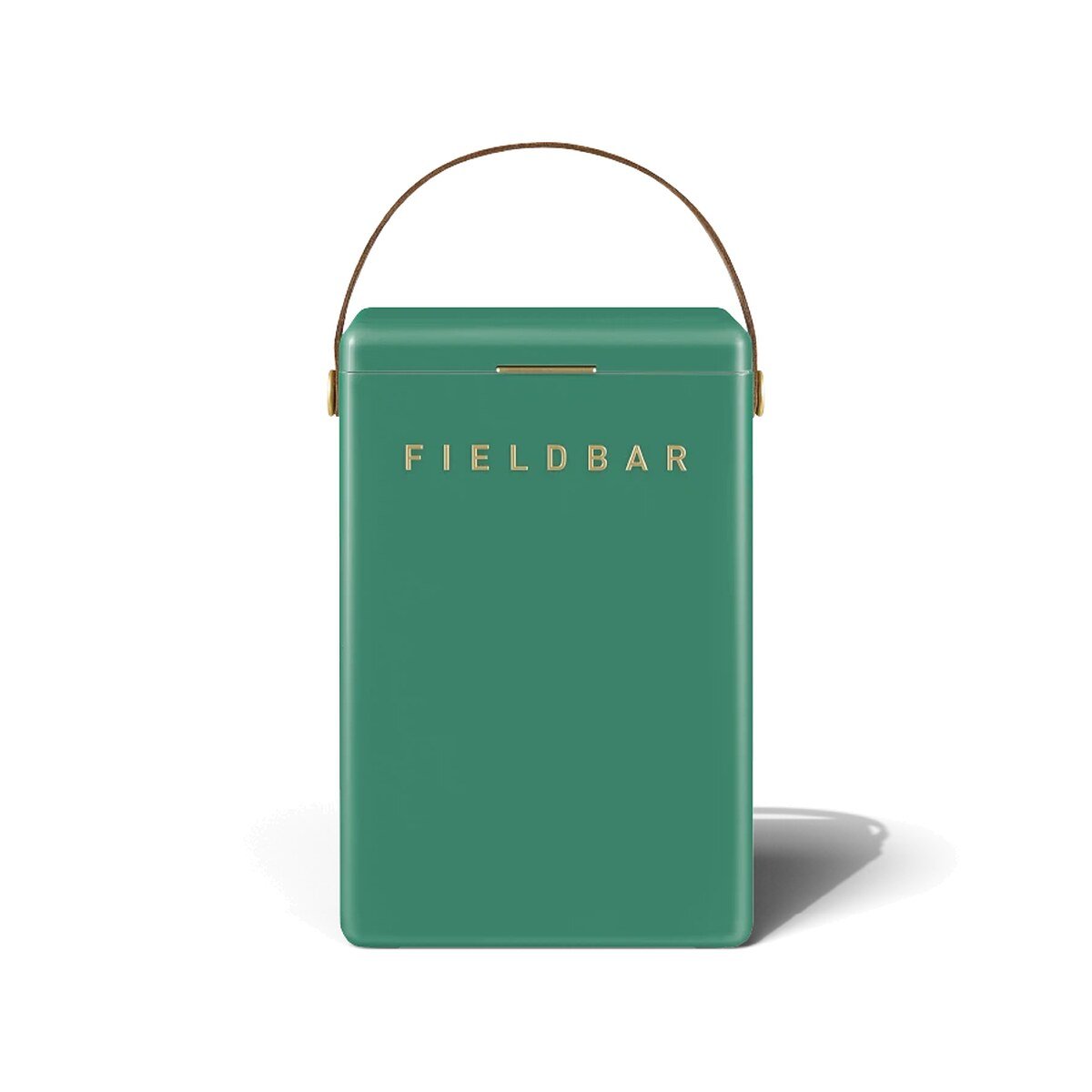 Fieldbar 10L Drinks Box cooler box in Parisian Green, front view on a white background