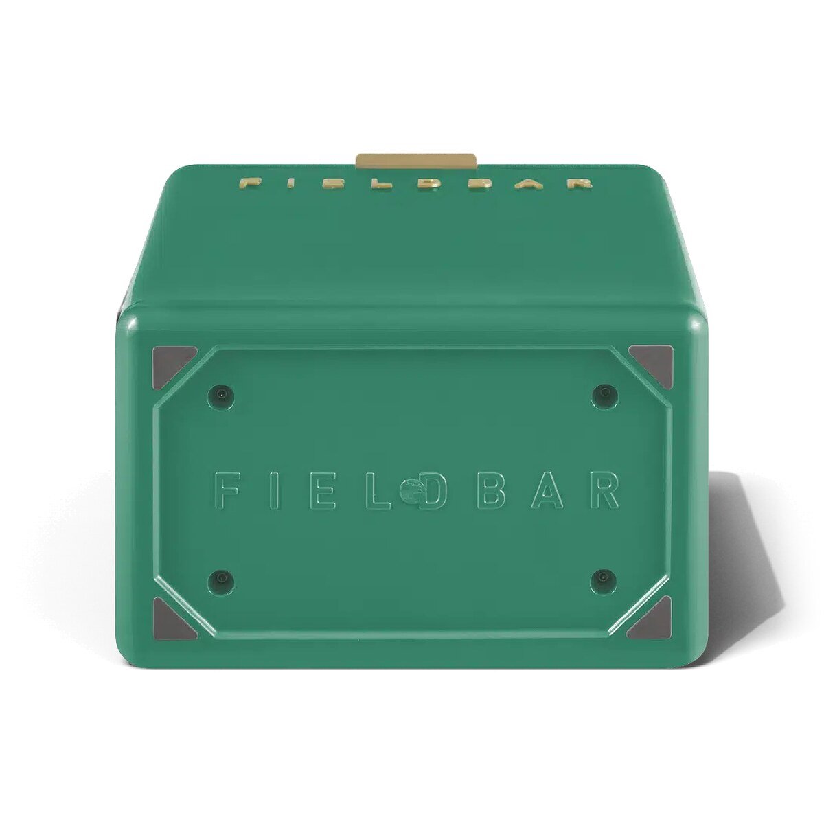 Fieldbar 10L Drinks Box cooler box in Parisian Green, underside view on a white background
