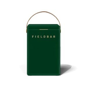 Fieldbar 10L Drinks Box cooler box in Racing Green, front view on a white background