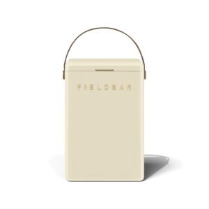 Fieldbar 10L Drinks Box cooler box in Safari White, front view on a white background