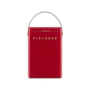 Fieldbar 10L Drinks Box cooler box in Lobster Red, front view on a white background