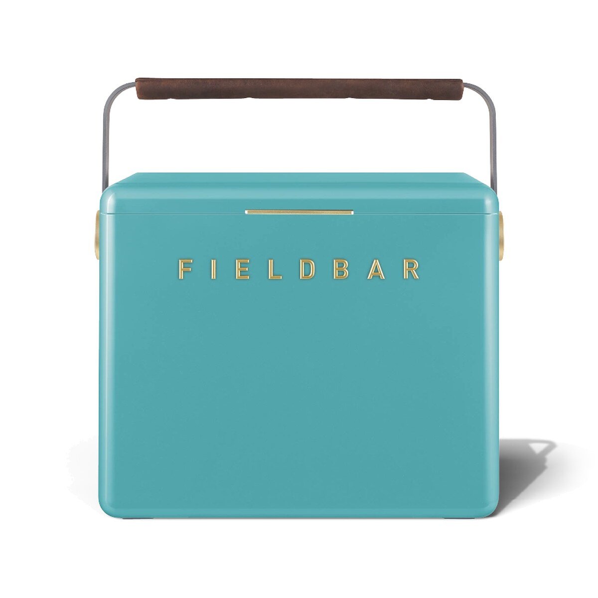 Fieldbar 24L Gin Trunk cooler box in Bazaruto Blue, front view on a white background