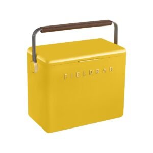 Fieldbar 24L Gin Trunk cooler box in Limited Edition Caribbean Yellow, front view on a white background