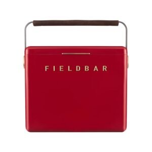 Fieldbar 24L Gin Trunk Cooler Box Lobster Red - front on a white background