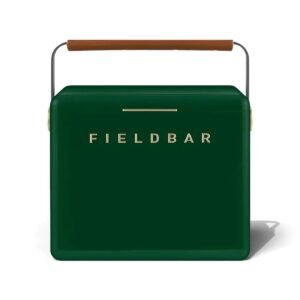 Fieldbar 24L Gin Trunk Cooler Box Racing Green - front on a white background