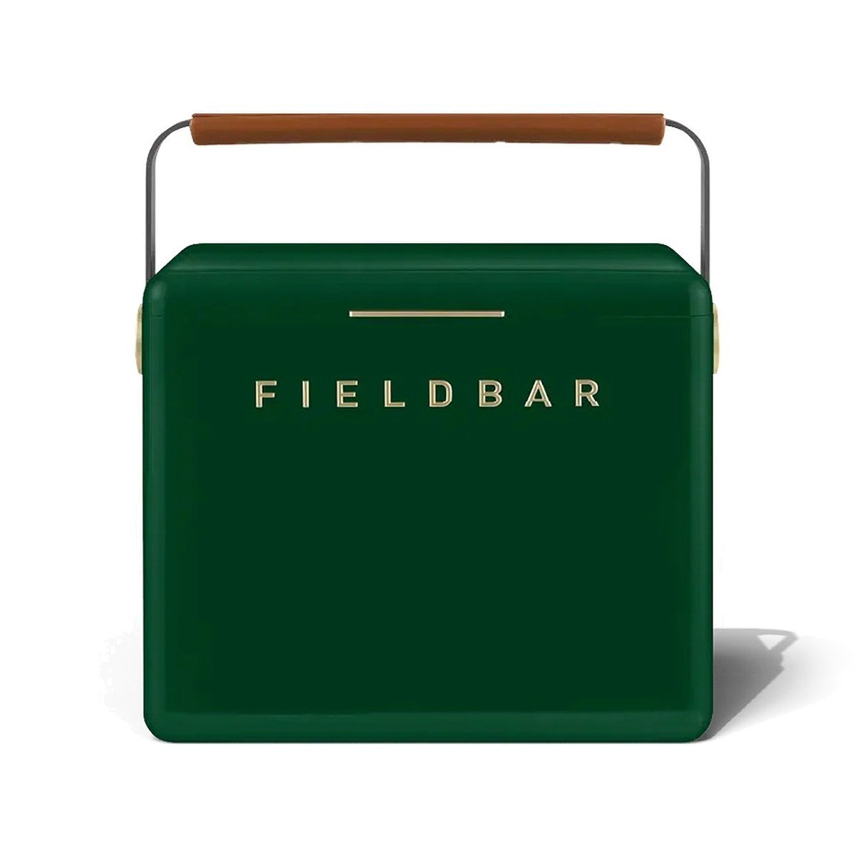 Fieldbar 24L Gin Trunk Cooler Box Racing Green - front on a white background