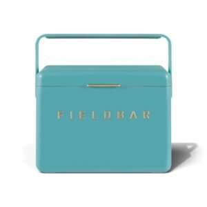 Fieldbar 4L Mini Bar cooler box in Bazaruto Blue, front view on a white background