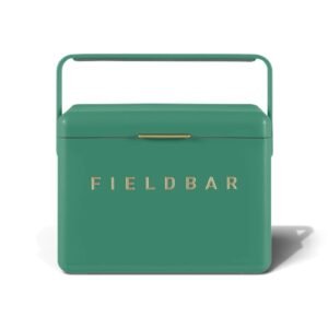 Fieldbar 4L Mini Bar cooler box in Parisian Green, front view on a white background