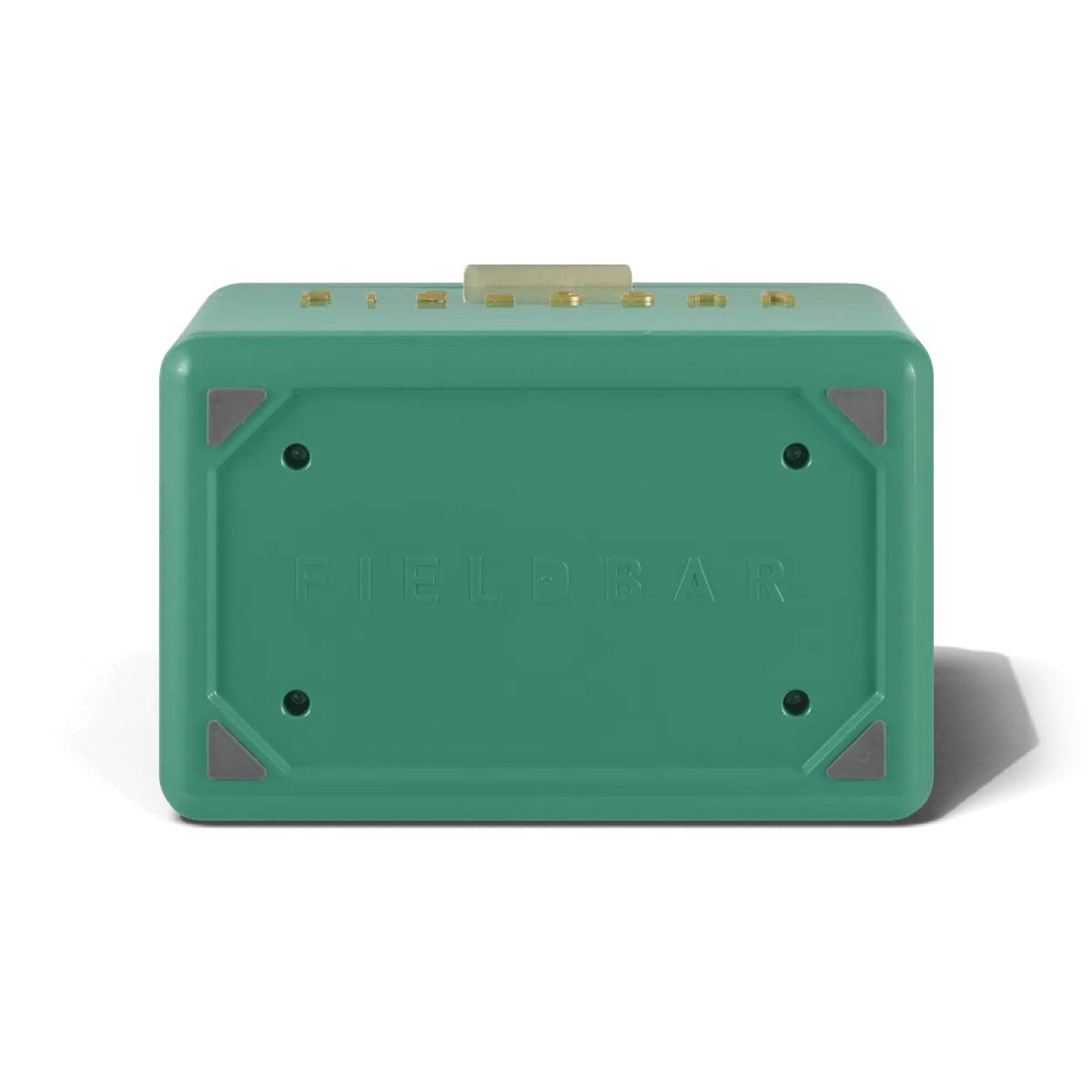 Fieldbar 4L Mini Bar cooler box in Parisian Green, underside view on a white background