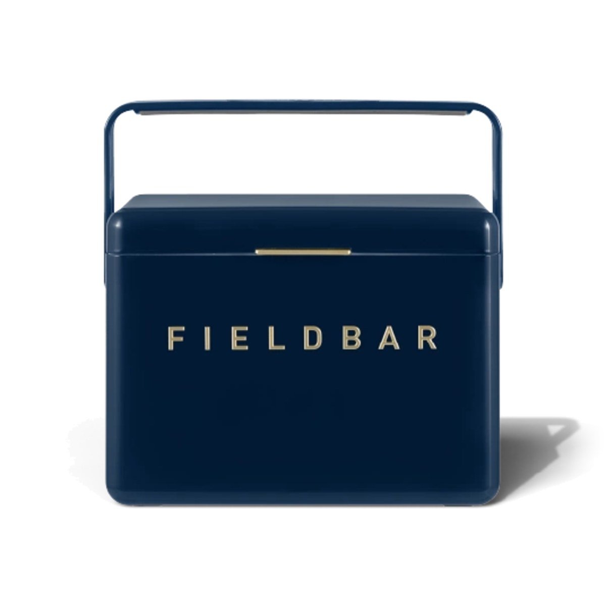 Fieldbar 4L Mini Bar cooler box in Sea Boat Blue, front view on a white background