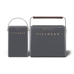 Fieldbar Cooler Box Set 10L and 24L Oyster Grey - front on a white background