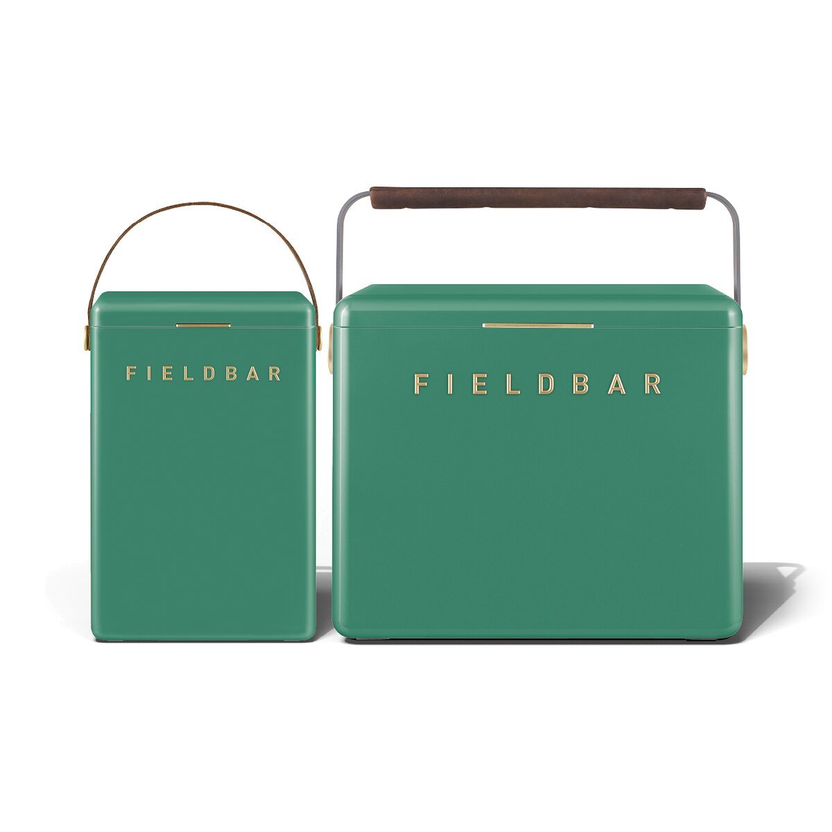 Fieldbar Cooler Box Set 10L and 24L Parisian Green - front on a white background