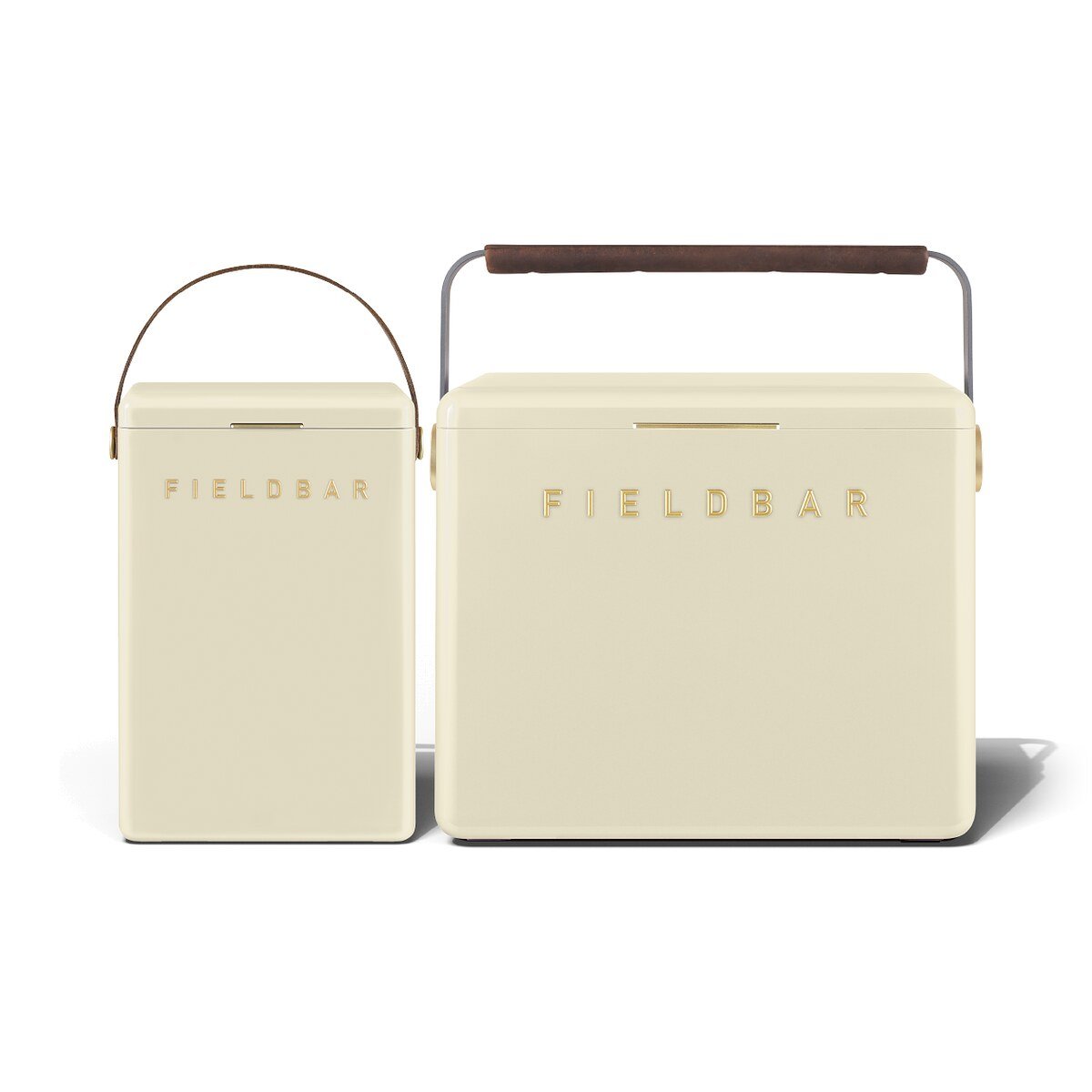 Fieldbar Cooler Box Set 10L and 24L Safari White - front on a white background