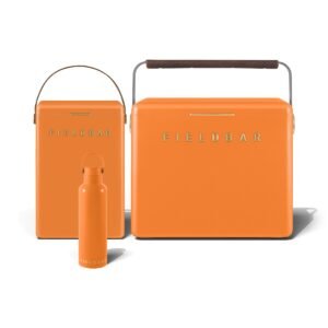 Fieldbar Cooler Box Set and Field Bottle Orchard Orange - front on a white background