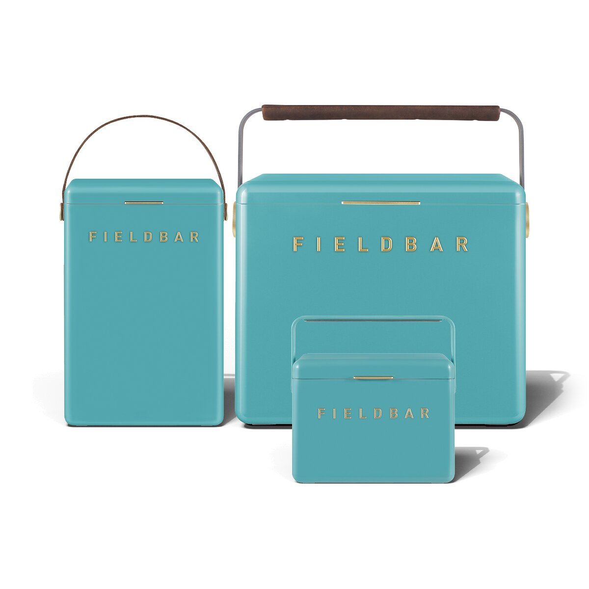 Fieldbar Cooler Box Trio 4L 10L 24L Bazaruto Blue - front on a white background