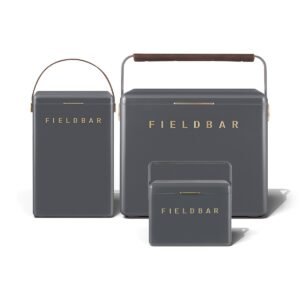 Fieldbar Cooler Box Trio 4L 10L 24L Oyster Grey - front on a white background