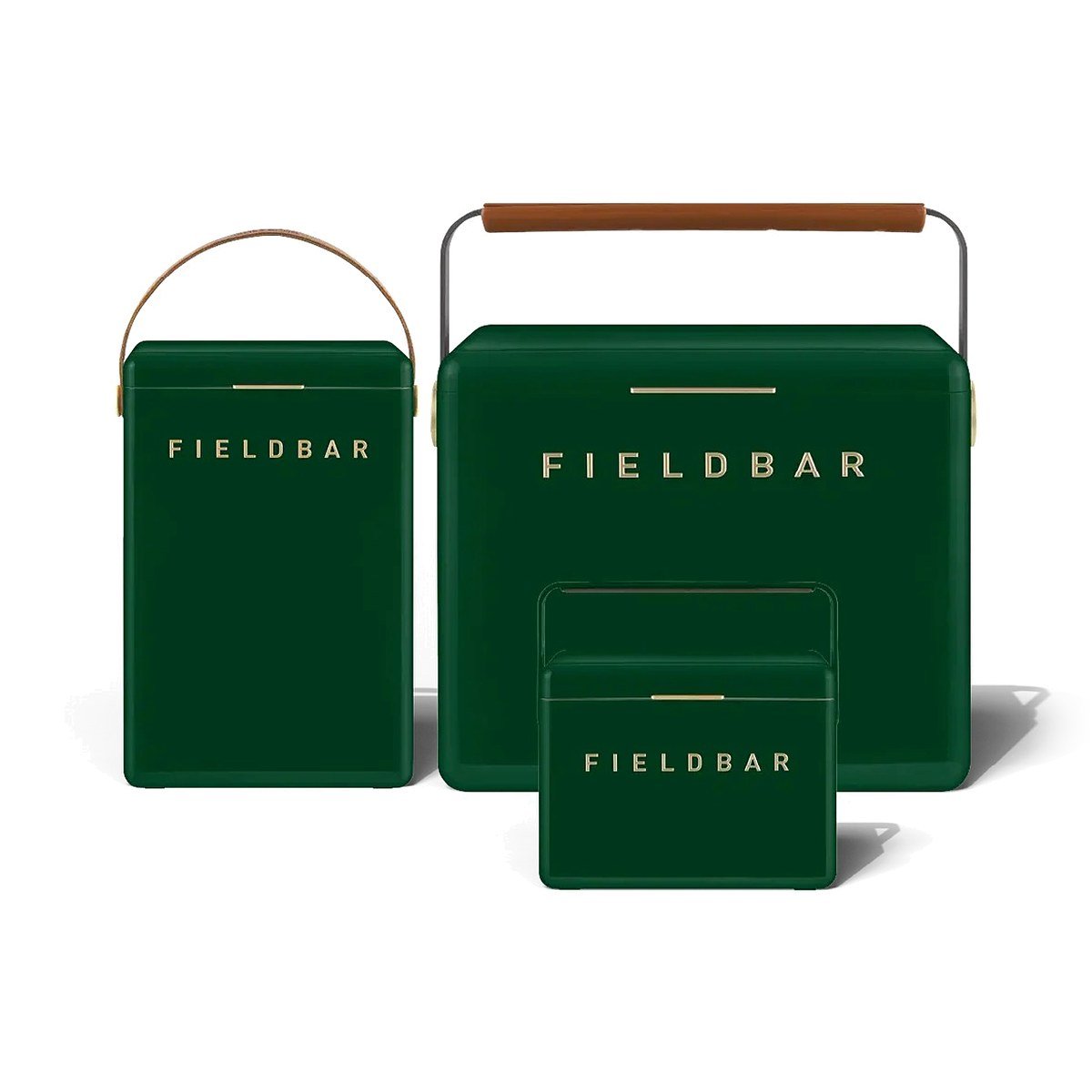 Fieldbar Cooler Box Trio 4L 10L 24L Racing Green - front on a white background
