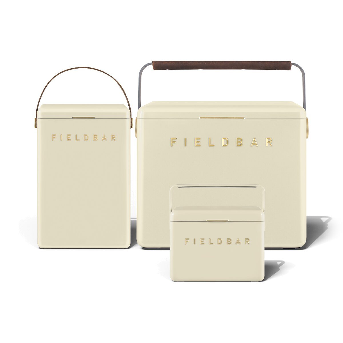 Fieldbar Cooler Box Trio 4L 10L 24L Safari White - front on a white background
