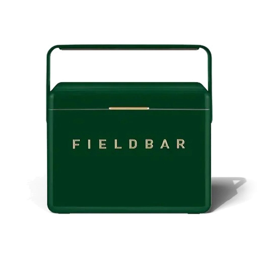Fieldbar 4L Mini Bar cooler box in Racing Green, front view on a white background