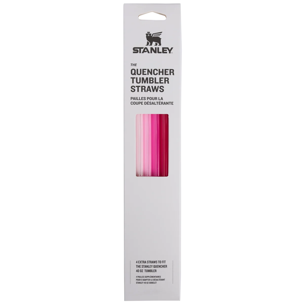 Stanley Quencher Replacement Straws 4-Pack Pink