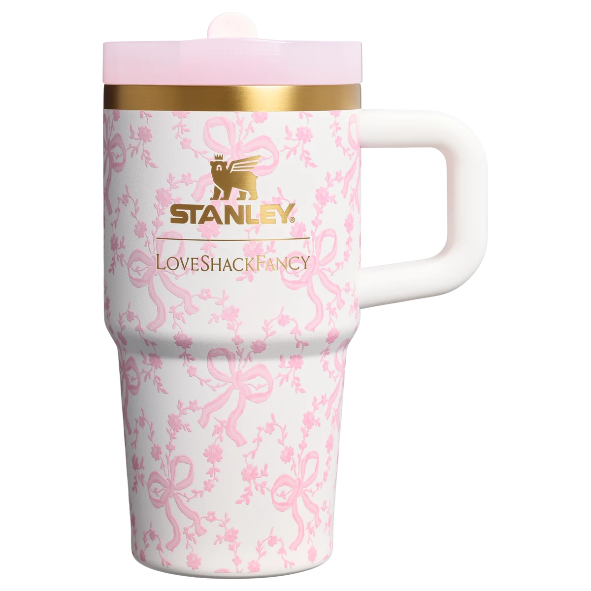 Stanley x LoveShackFancy Holiday Quencher ProTour Tumbler 591ml Coquette Bow Chantilly