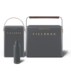 Fieldbar Cooler Box Set and Field Bottle Oyster Grey