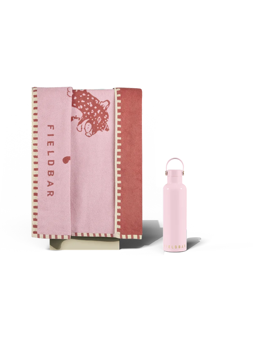 Fieldbar Field Bottle and Towel Set Nellie Pink