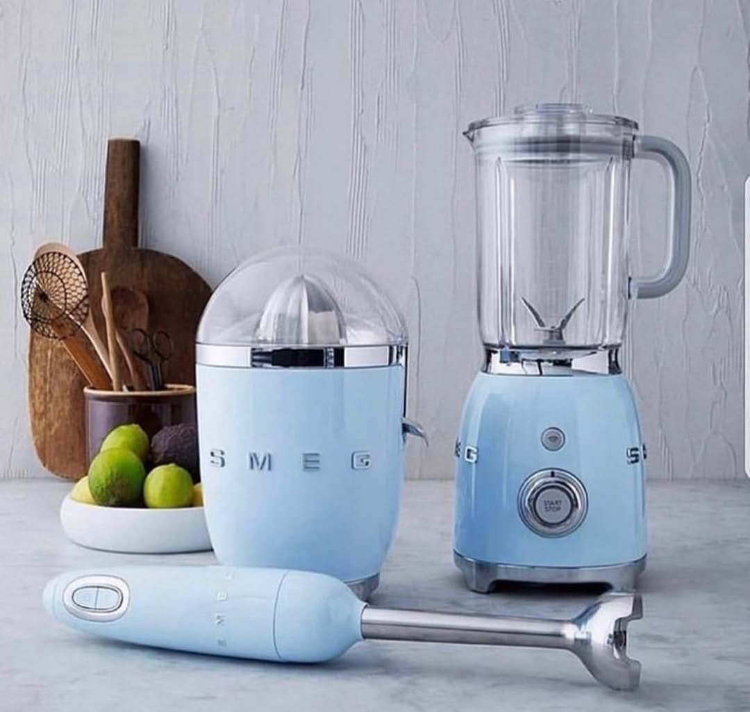 Modern Smeg 50s Pastel Blue Blender