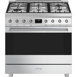 SMEG Sinfonia 90cm Stainless Steel Gas Electric Cooker