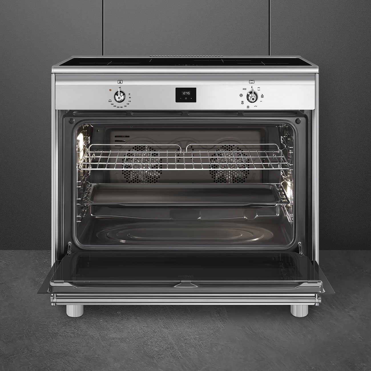 SMEG 90cm Stainless Steel Induction Cooker view 4