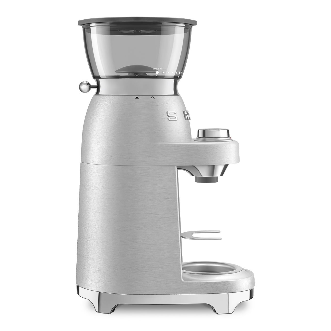 SMEG CGF02 Aluminium Espresso Coffee Grinder view 3