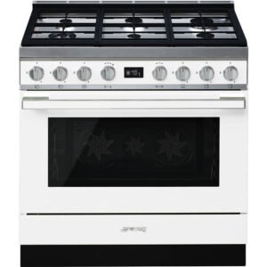 SMEG Portofino 90cm White Gas Electric Cooker
