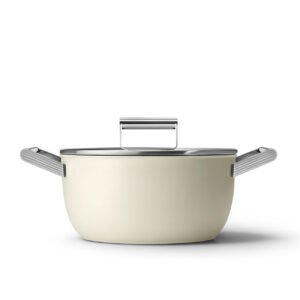 Smeg CSF2412CRM Cream Non-stick Casserole Dish