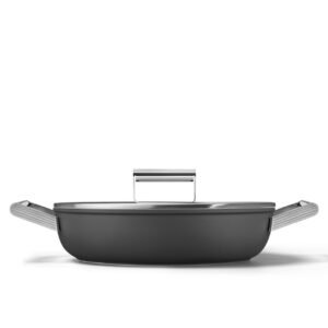Smeg DPF2812BLM Black Non-stick Deep pan