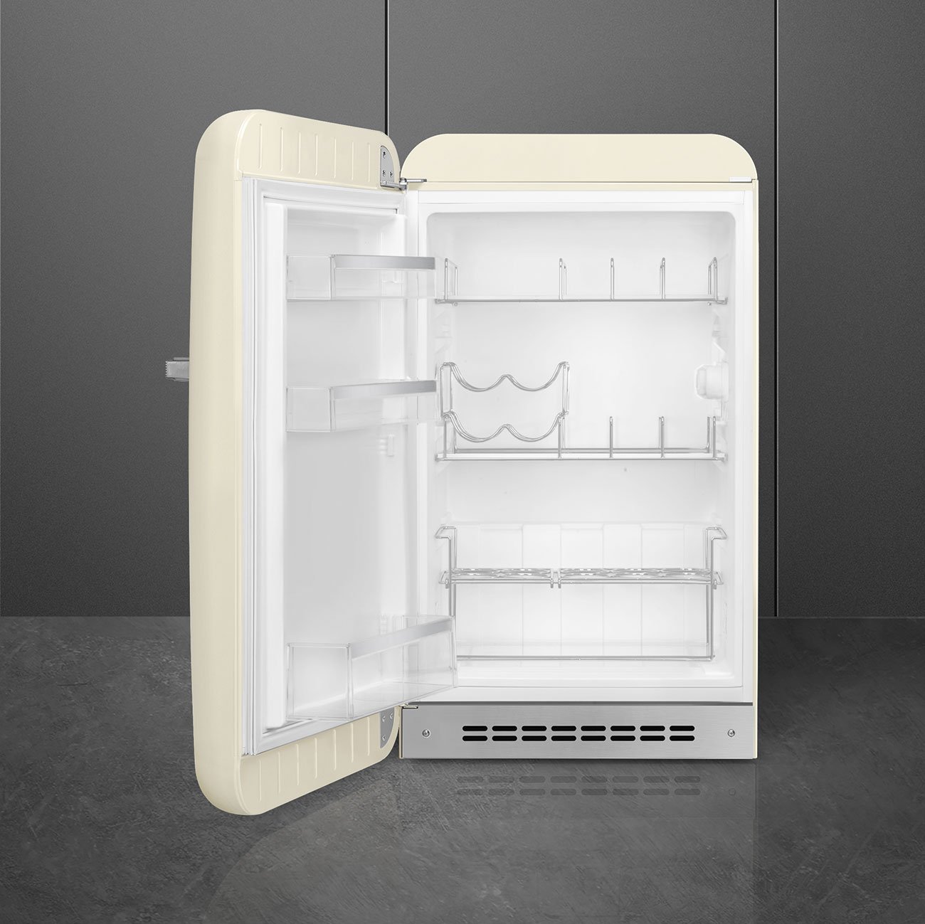 Smeg FAB10HLCR6 Cream Minibar Refrigerator, view 2