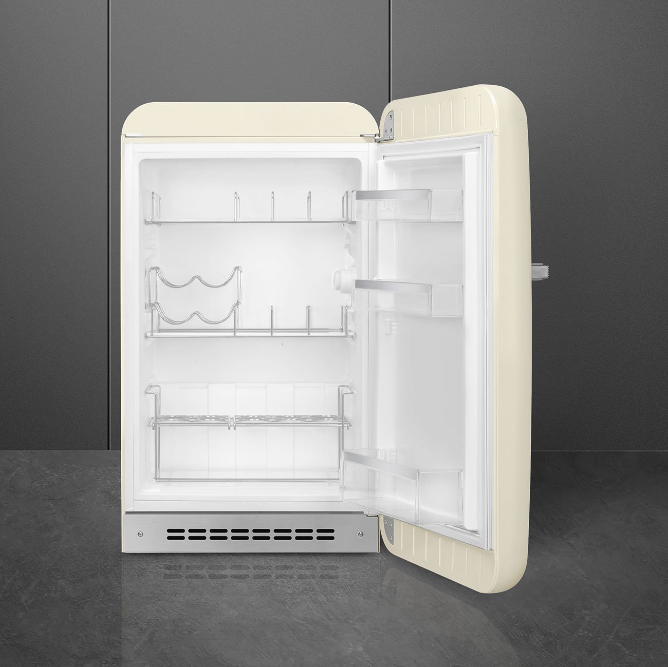 SMEG FAB10 Cream Mini Fridge Right Hinge view 2
