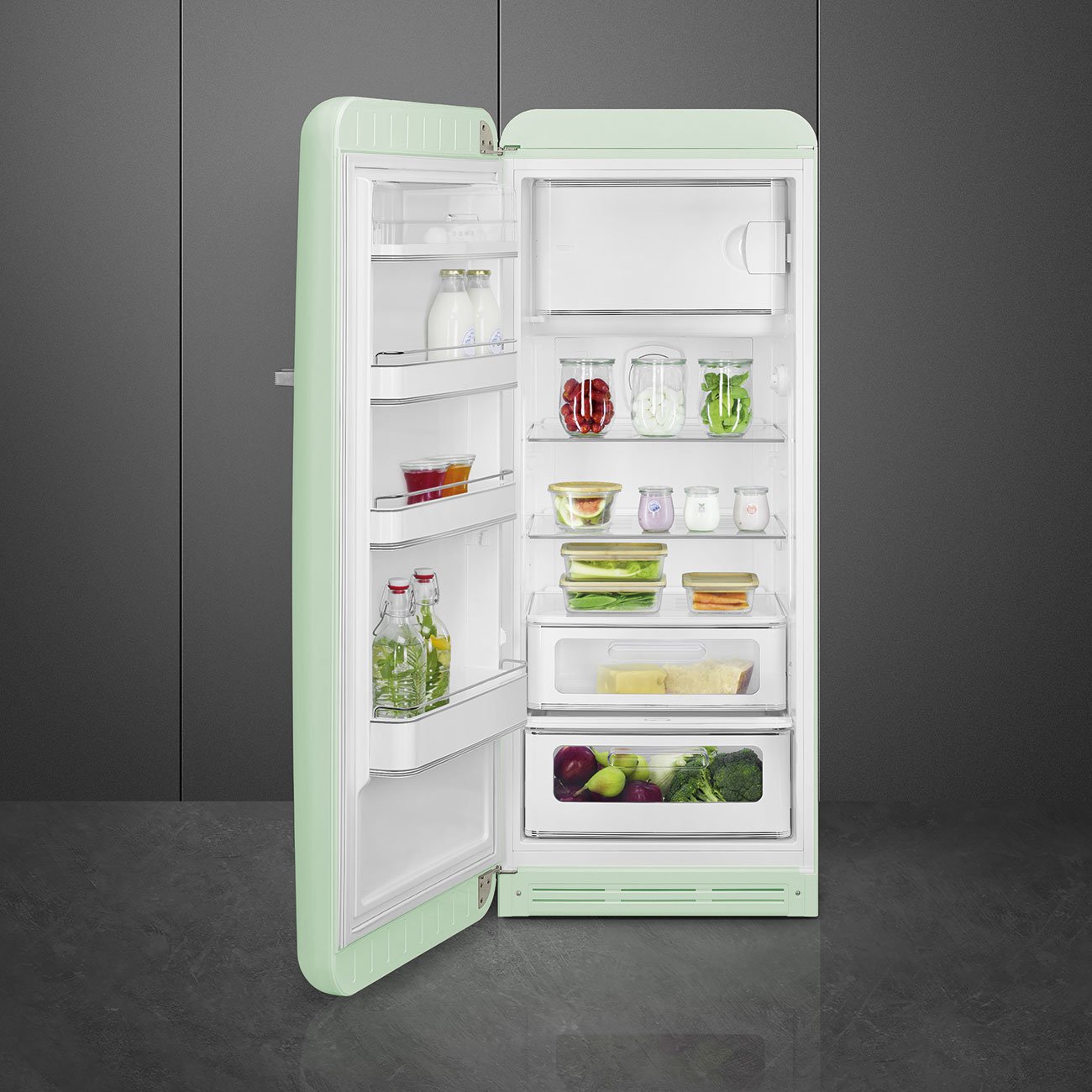 Smeg FAB28LPG6 Pastel green Free standing refrigerator, view 3
