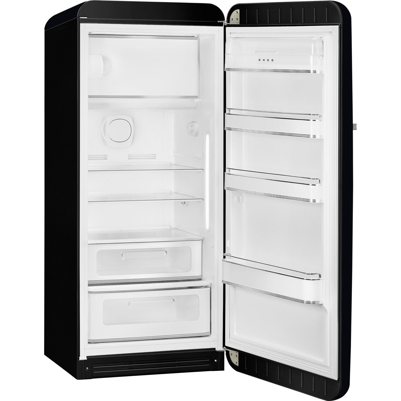 Smeg FAB28RDBLM6 Black Free standing refrigerator, view 2