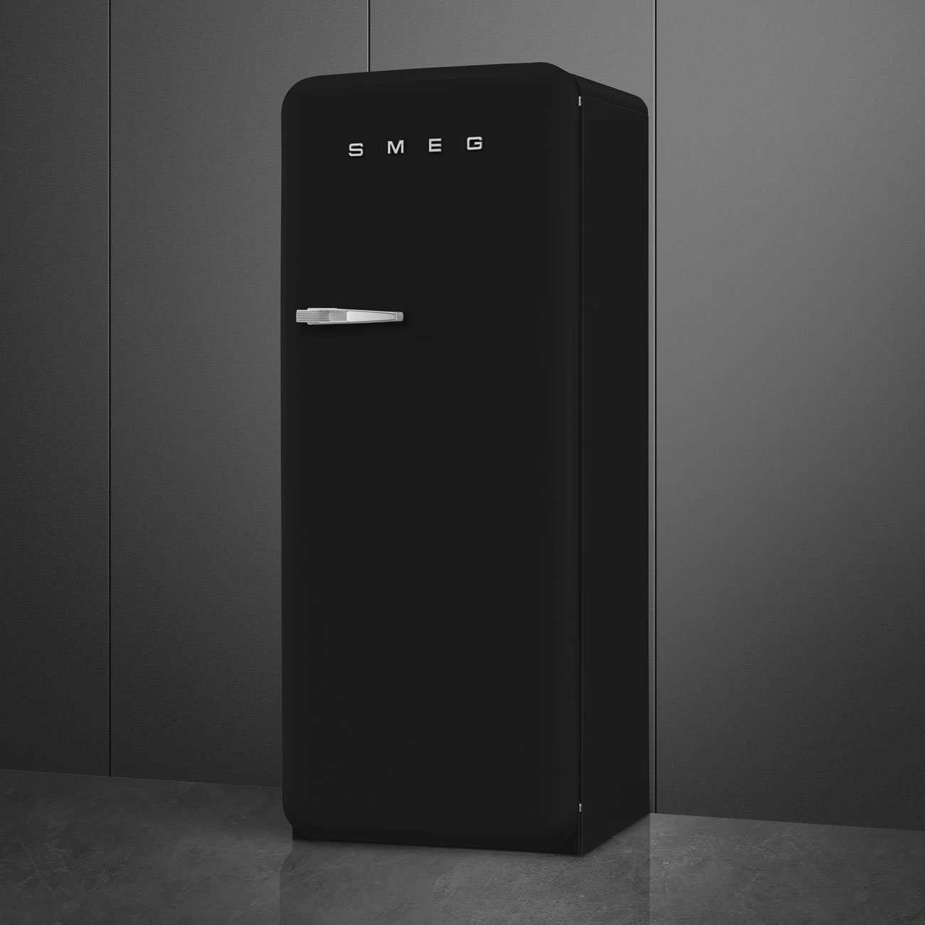 Smeg FAB28RDBLM6 Black Free standing refrigerator, view 3