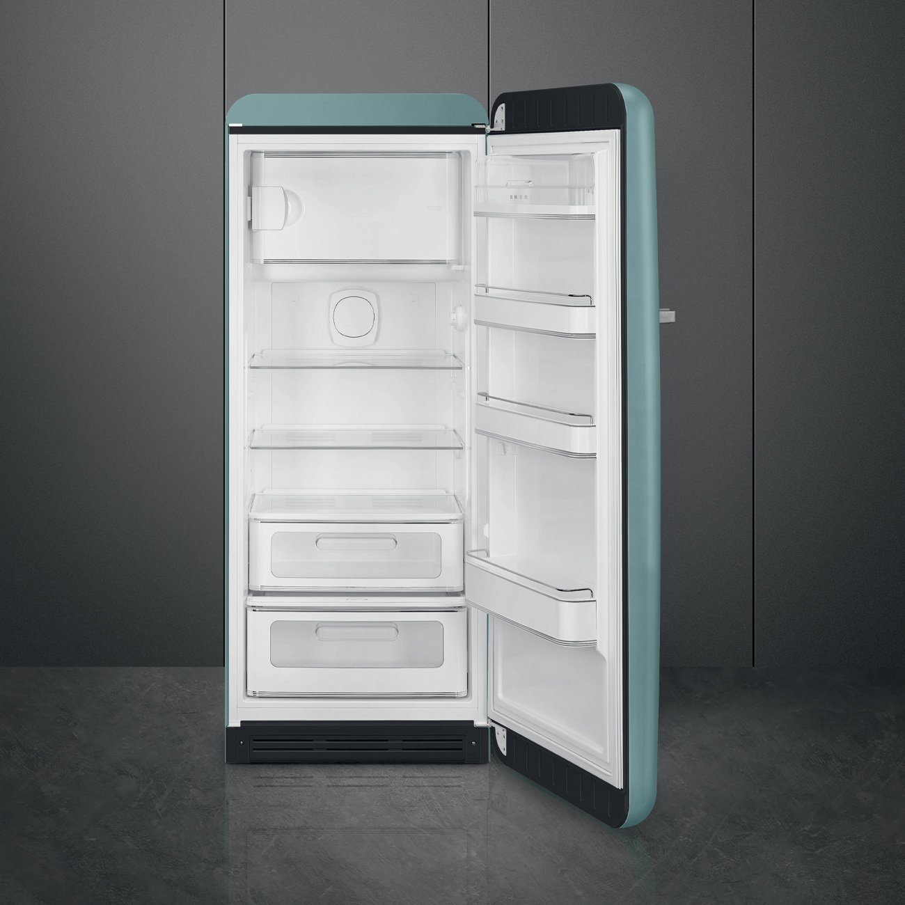 Smeg FAB28RDEG6 Emerald Green Free standing refrigerator, view 4