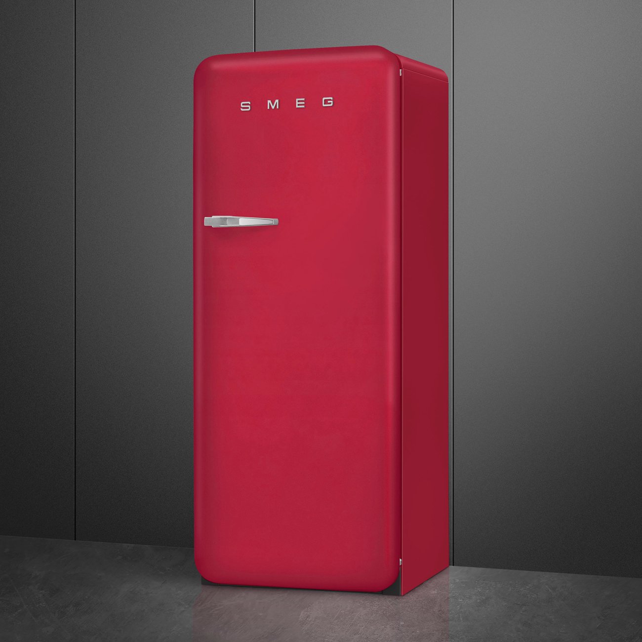 Smeg FAB28RDRB6 Ruby Red Free standing refrigerator, view 3