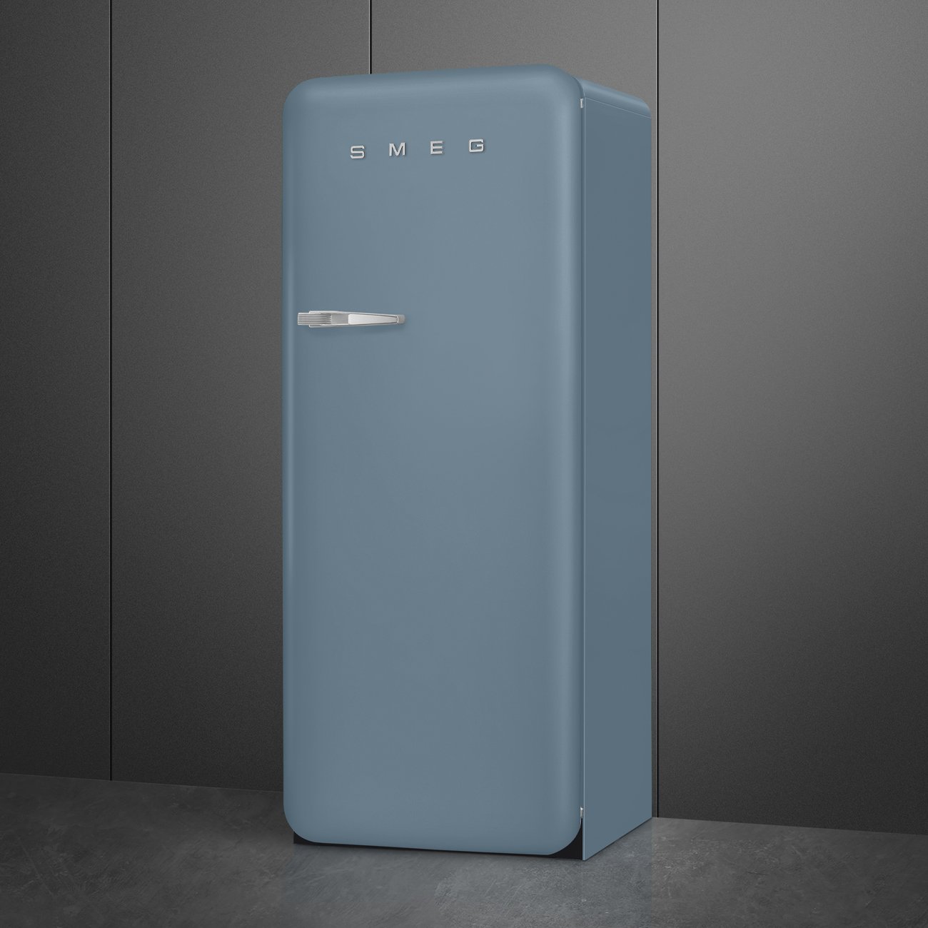 Smeg FAB28RDSB6 Storm Blue Free standing refrigerator, view 3