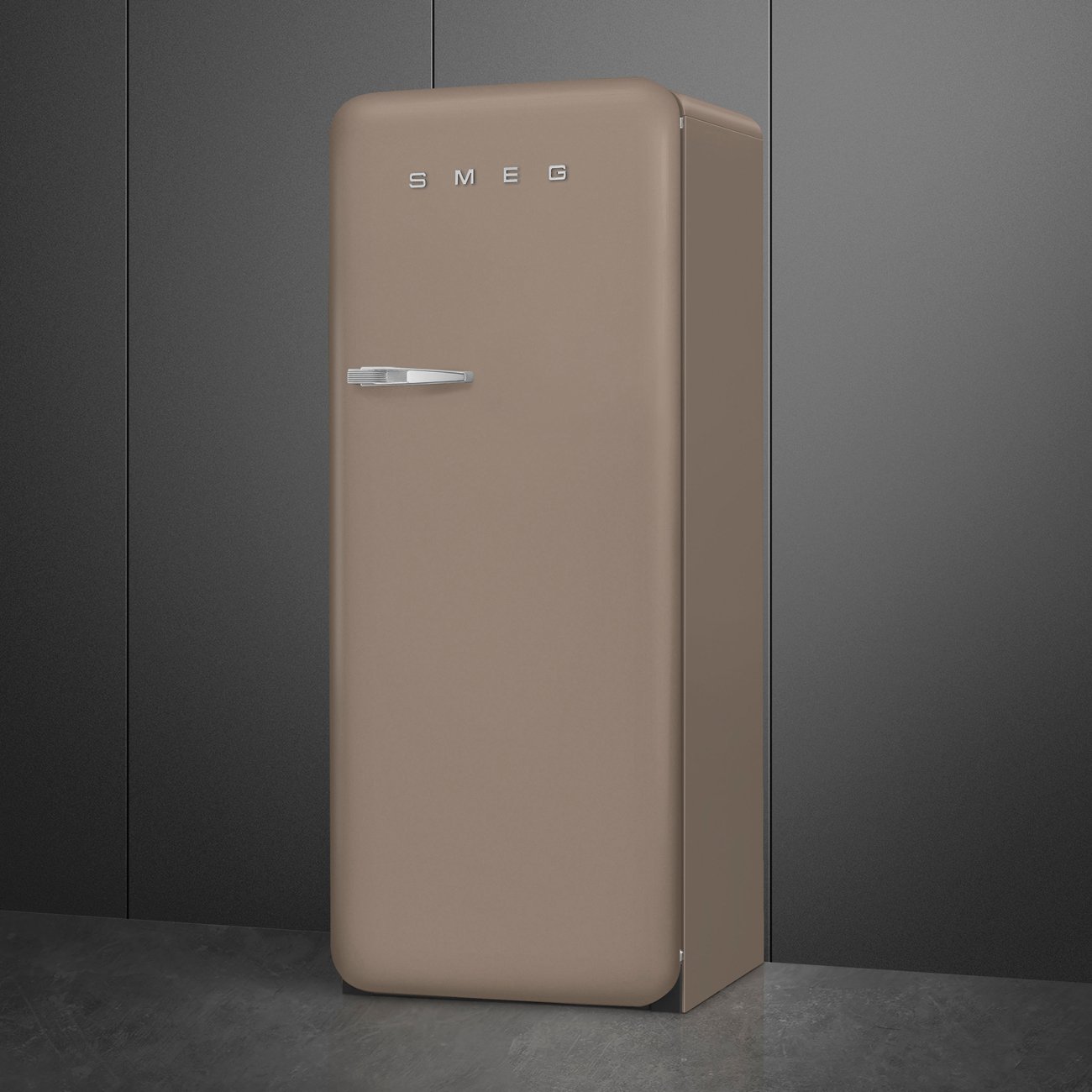 Smeg FAB28RDTP6 Taupe Free standing refrigerator, view 3
