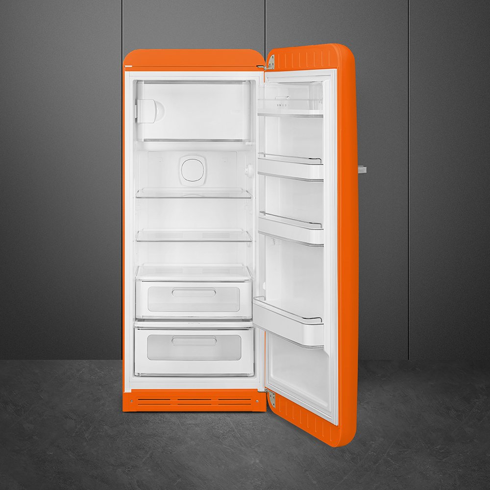 Smeg FAB28ROR6 Orange Free standing refrigerator, view 3