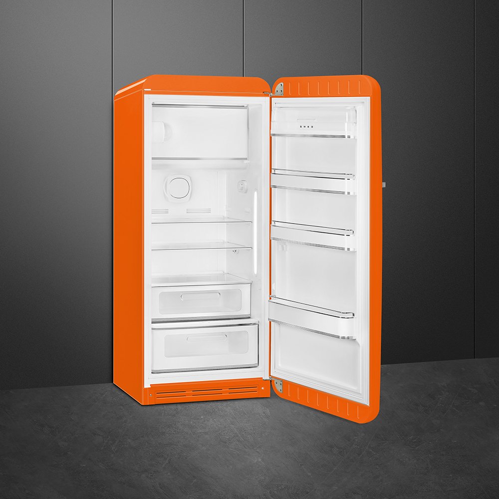 Smeg FAB28ROR6 Orange Free standing refrigerator, view 4