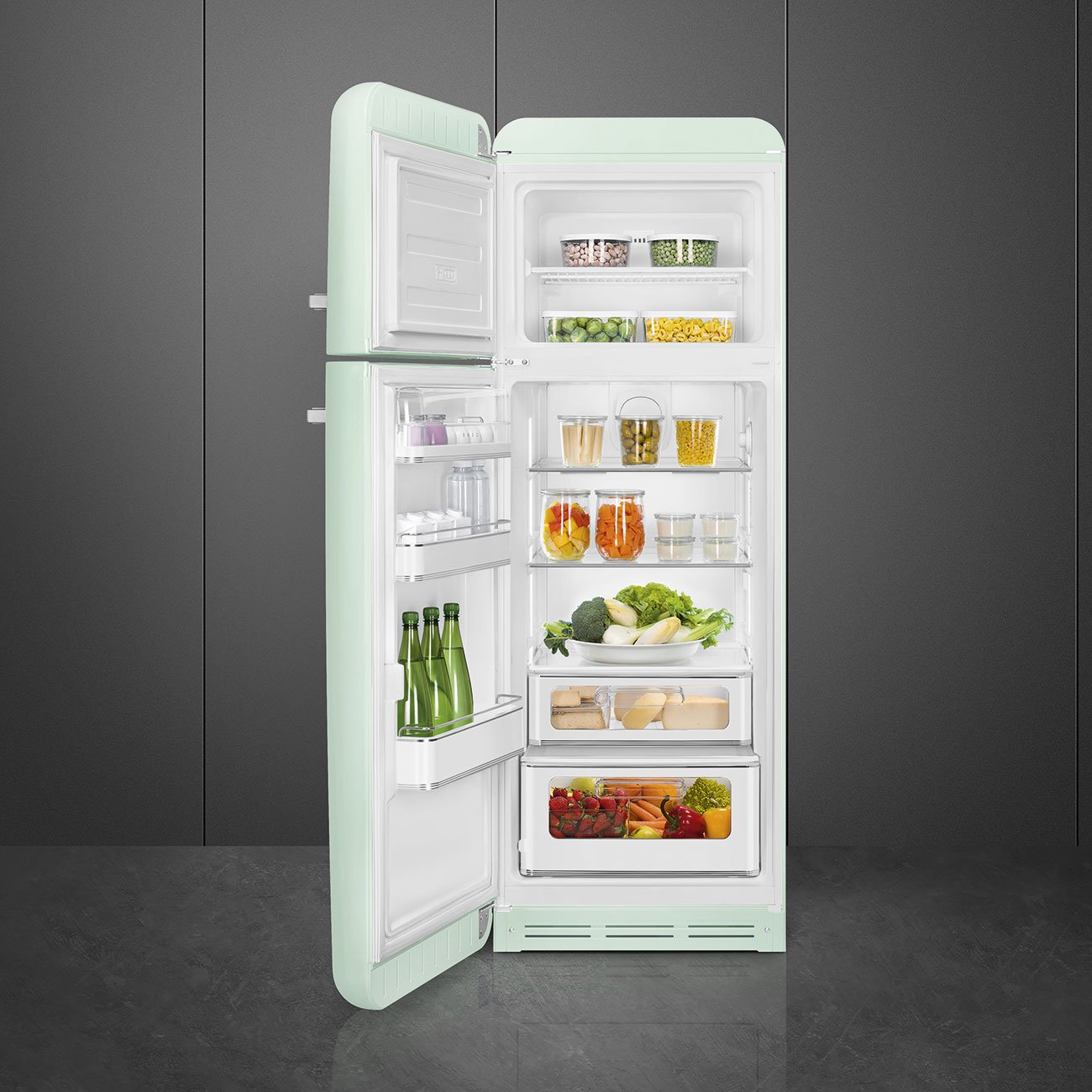 Smeg FAB30LPG6 Pastel green Free standing refrigerator, view 3